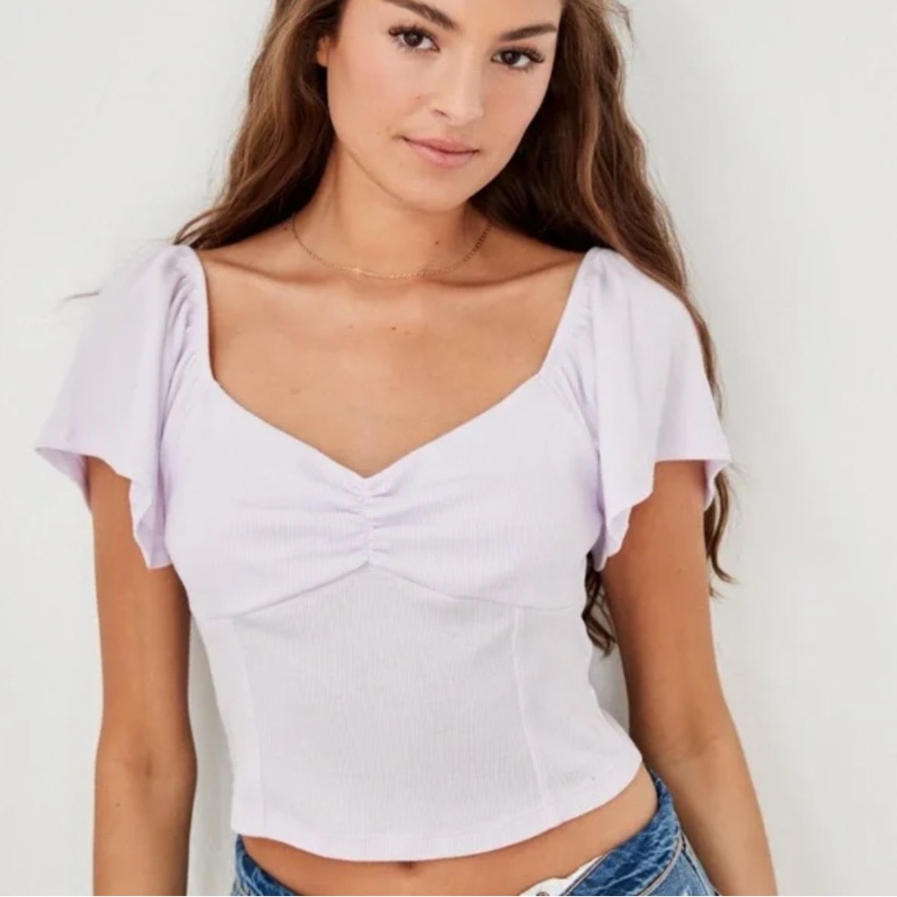 American Eagle Outfitters Lilac Knit Top